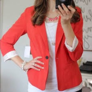NWT Kensie Rebekah Ponte Blazer - Red